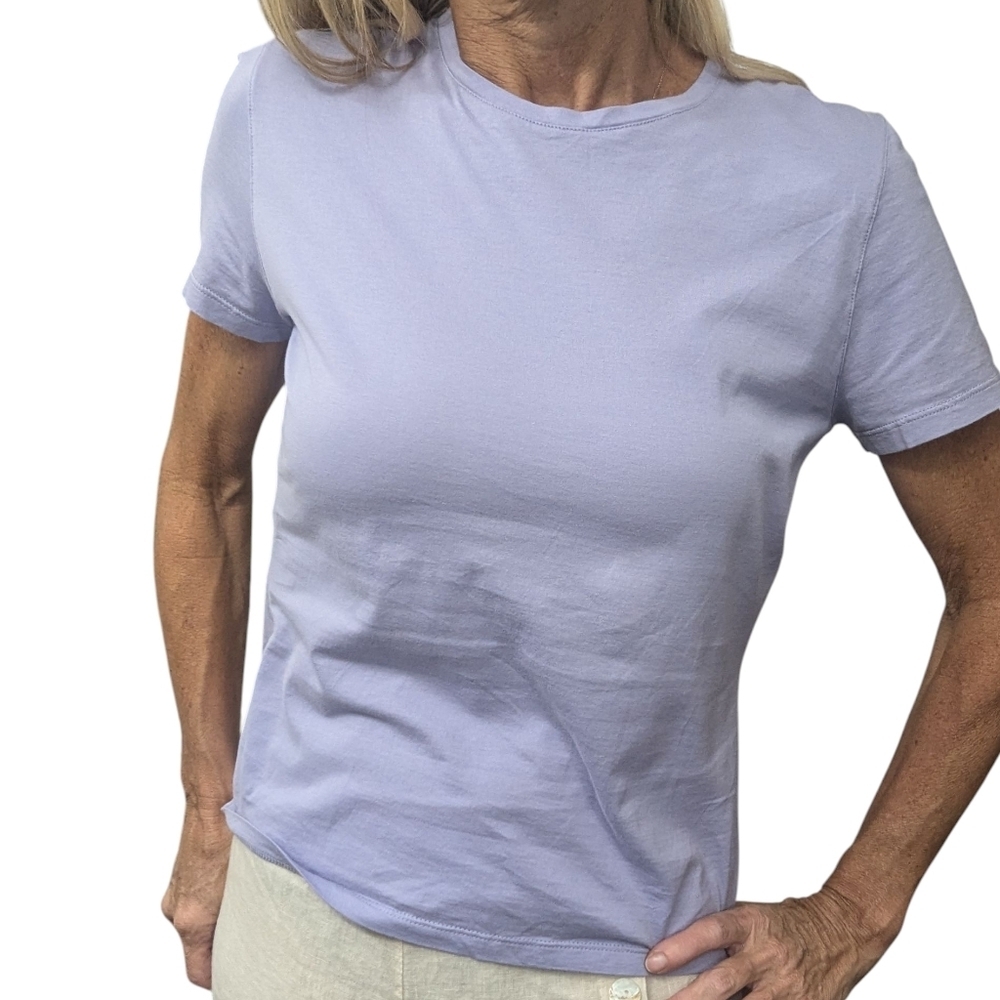 Vintage TSE Lavender Italian Cotton Tee Minimalist Quiet Luxury L
